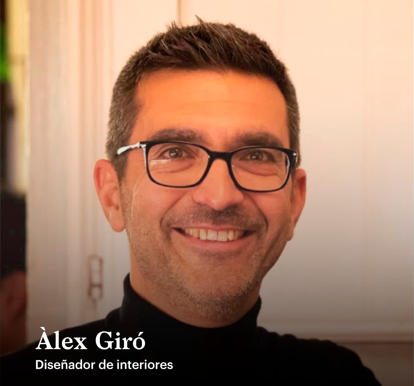 Portrait of Àlex Giró, professional interior designer.