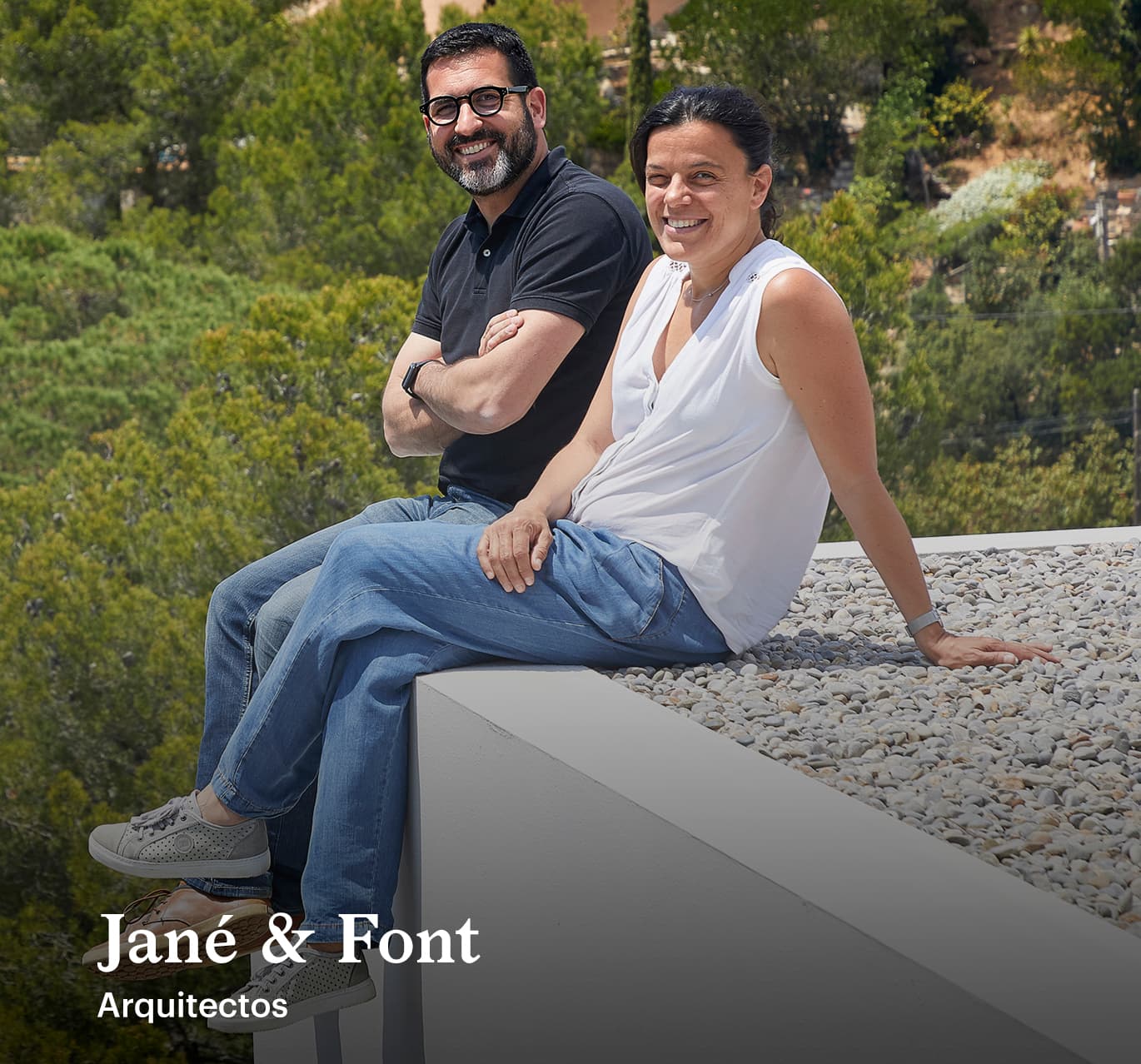 Portrait of Jané & Font, professional architects.