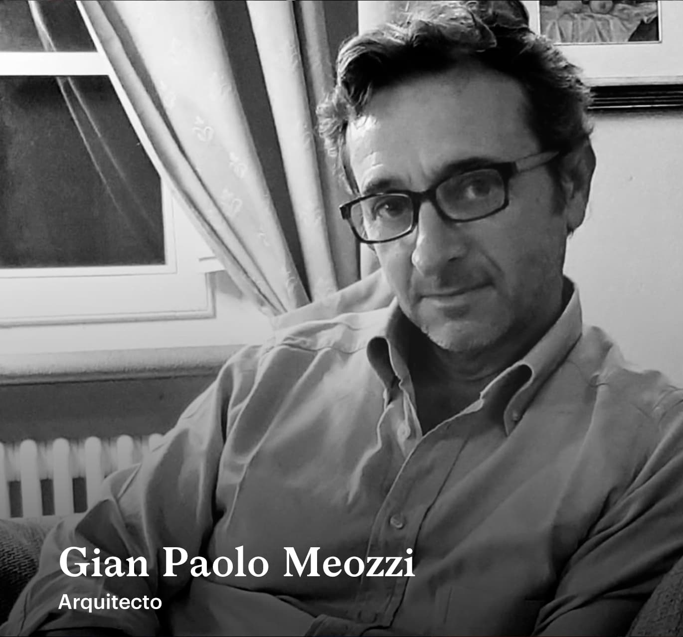 Portrait of Gian Paolo Meozzi, the professional architect.